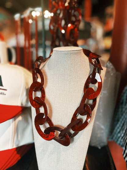 Statement Resin Linked Chain Necklace