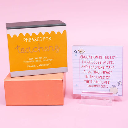 Phrases For Teachers Desk Card Set