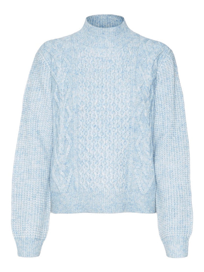 Blue High Neck Sweater