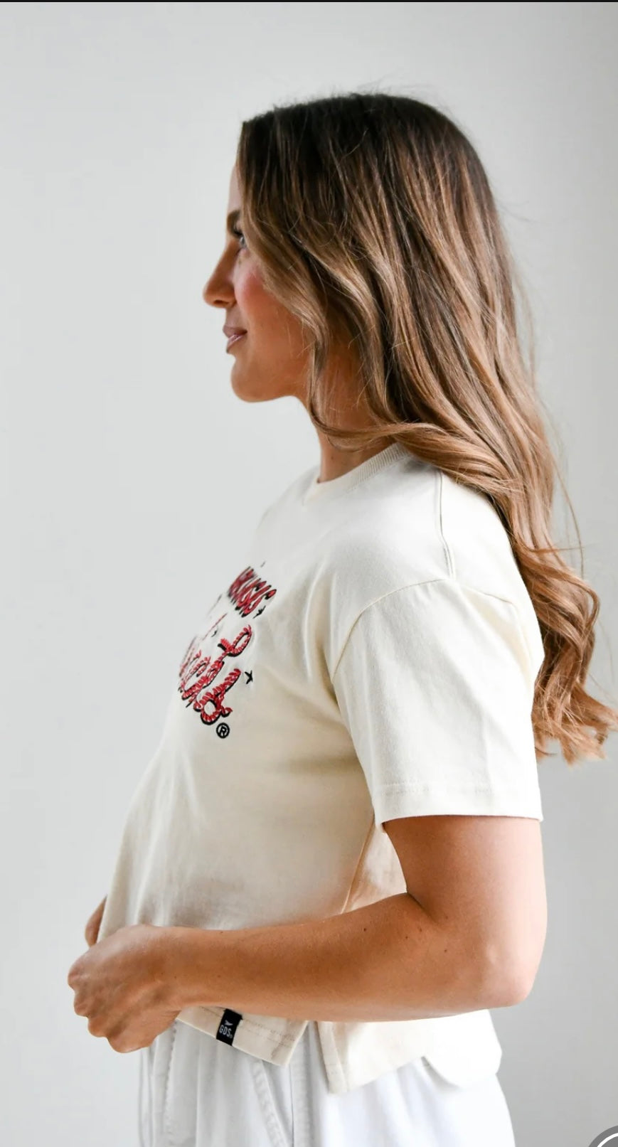 ARKANSAS LASSO LUXE HEAVYWEIGHT CROP TEE