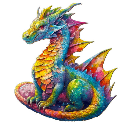 Woodemon Wooden Puzzles for Adults and Kids Dragon (S-100pcs) Wooden Jigsaw Puzzles Unique Shaped Animal Wood Puzzles Wooden Animal Puzzles for Adults and Kids Family Christmas Puzzle 9.8 * 8.5in