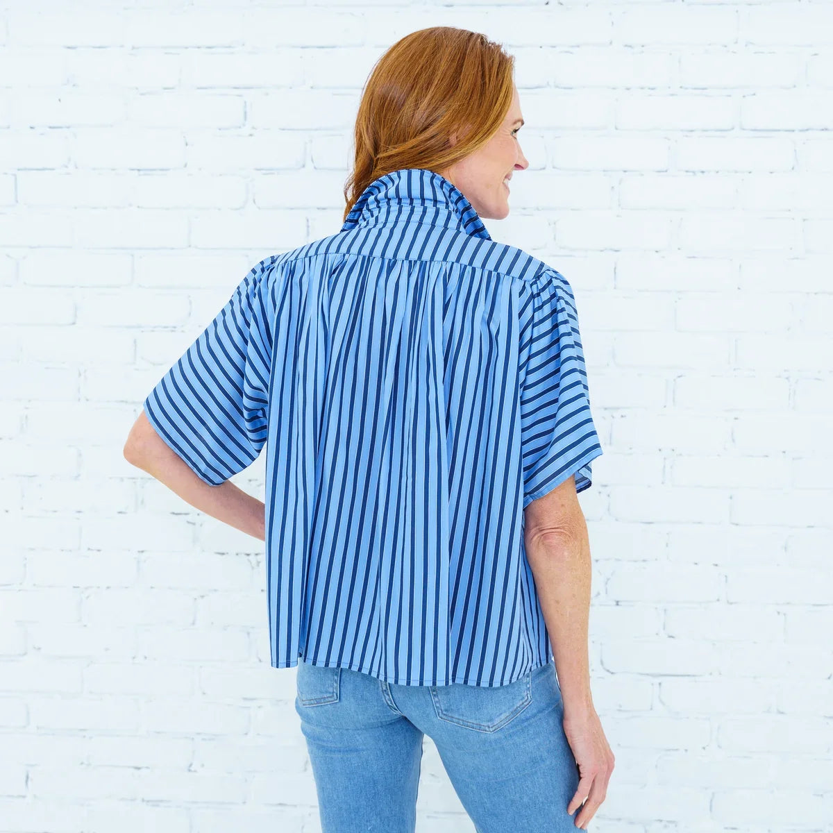 Ellie Top Blue/Navy