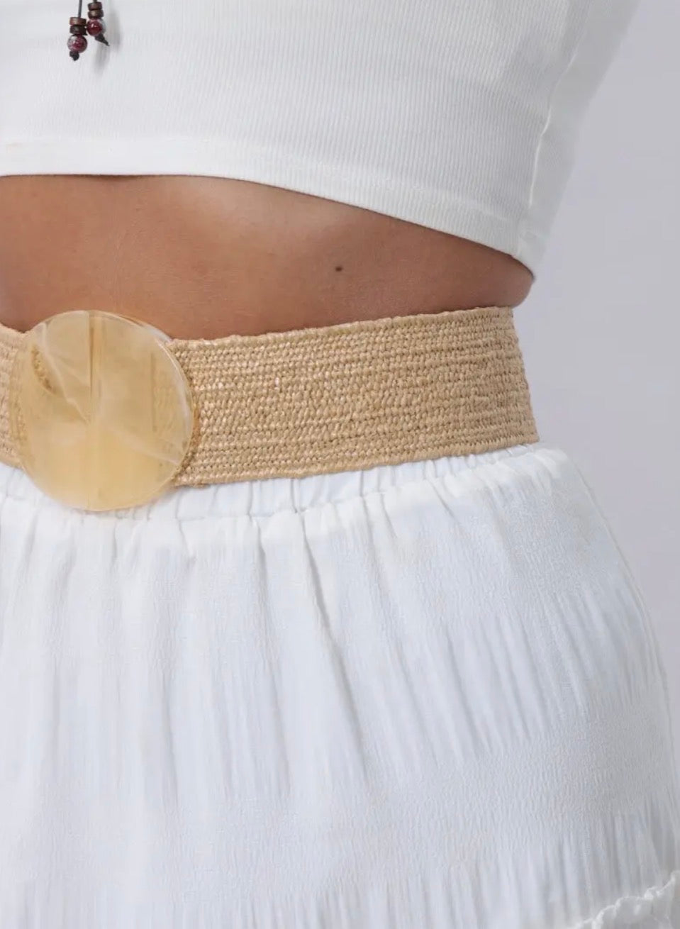 Resort Eco Chic Woven Belt with Buckle