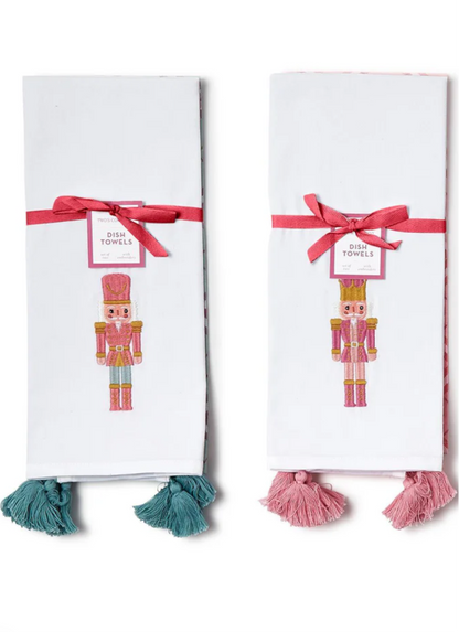 Nutcracker Dish Towels with Tassles