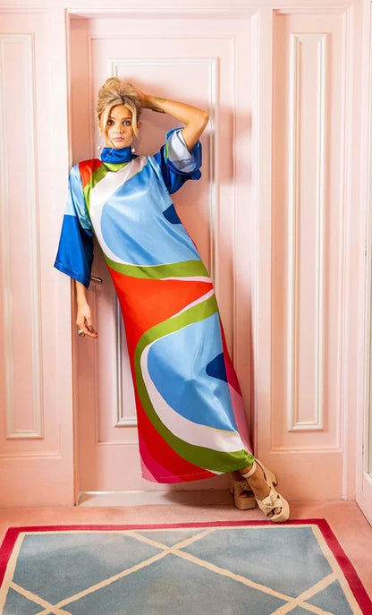 The Darling Dress Long-Venice Swirl