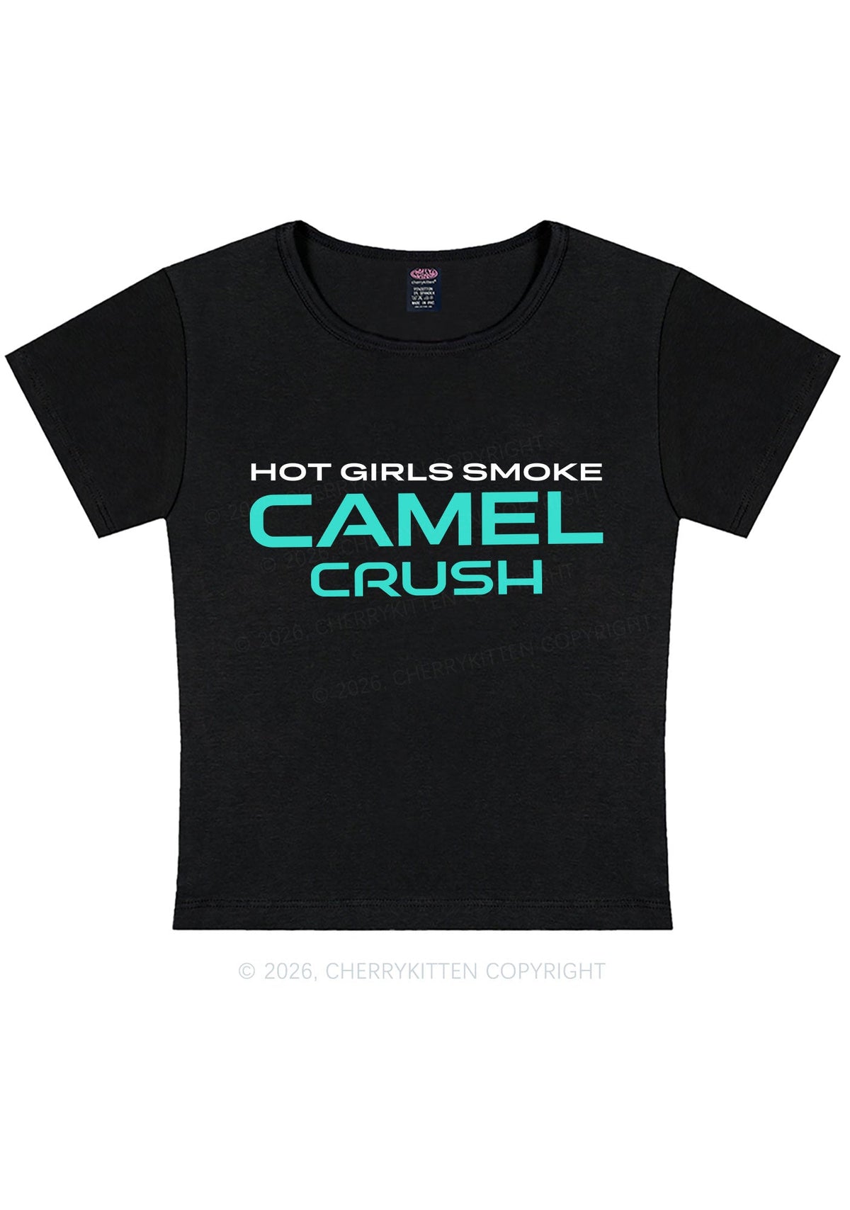 Hot Girls Smoke Mint Y2K Baby Tee Cherrykitten