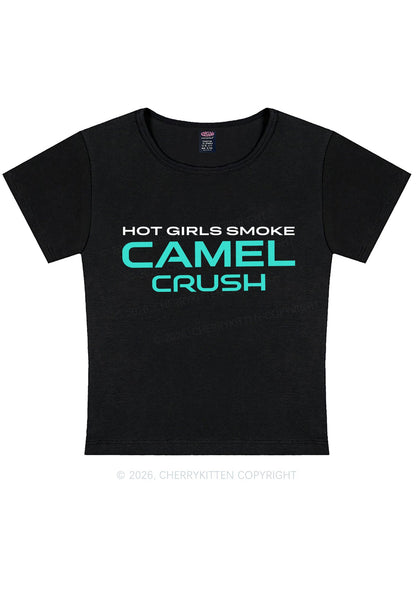 Hot Girls Smoke Mint Y2K Baby Tee Cherrykitten