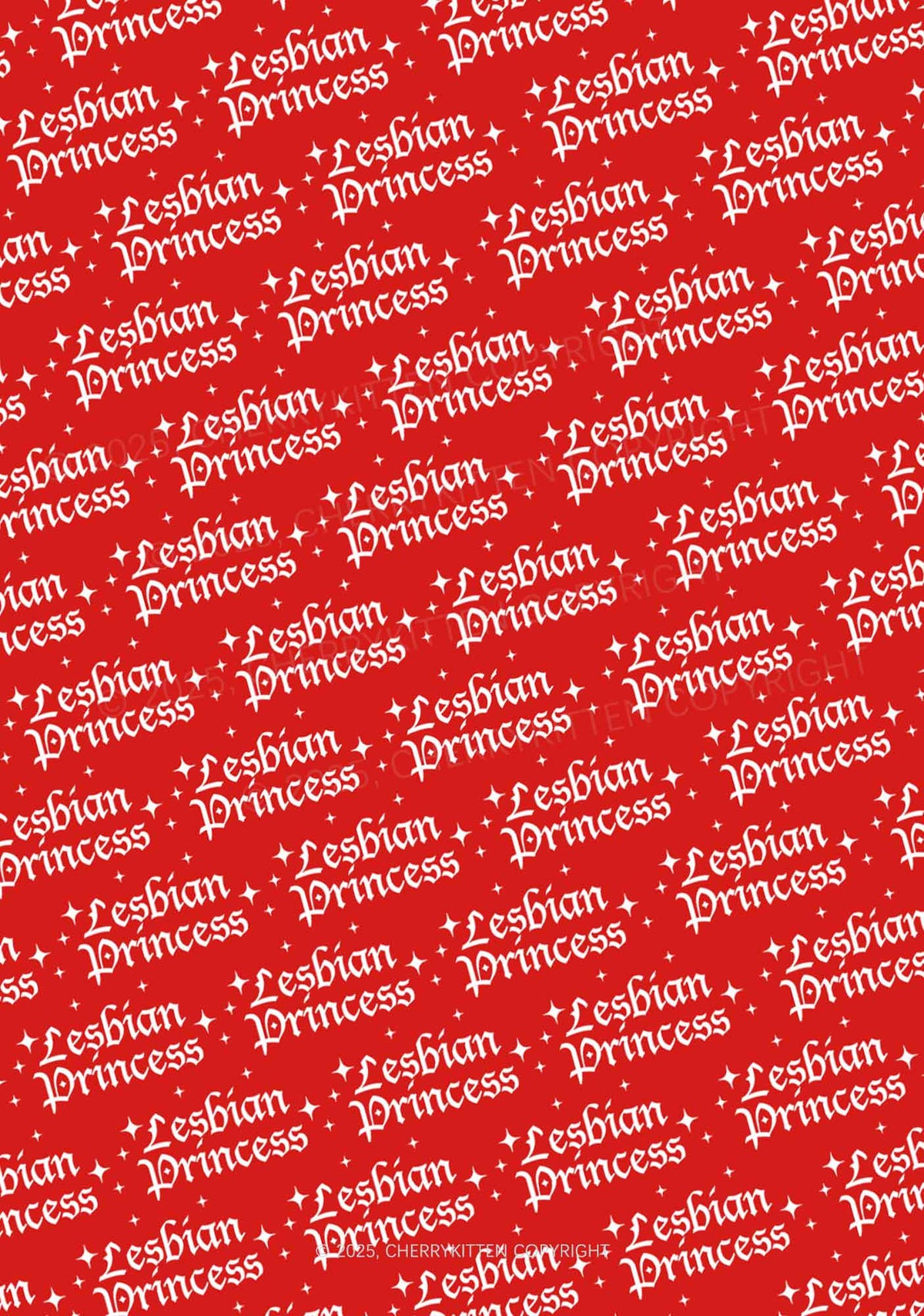 Lesbian Princess Pride Y2K Print Slip Dress Cherrykitten