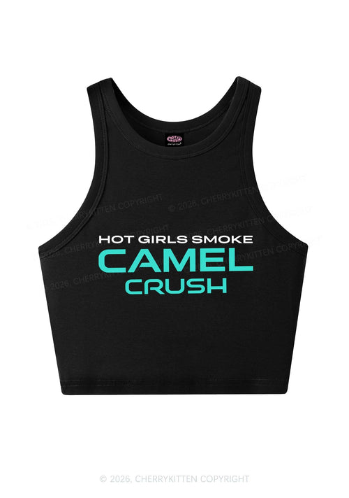 Hot Girls Smoke Mint Y2K Crop Tank Top Cherrykitten