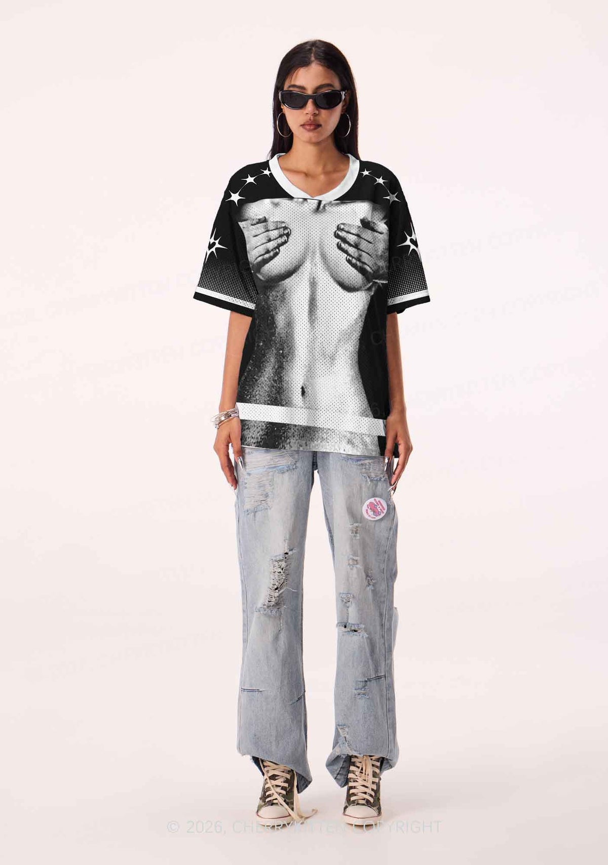 Black Touch Bxxbs Y2K Sport Jersey Shirts Cherrykitten