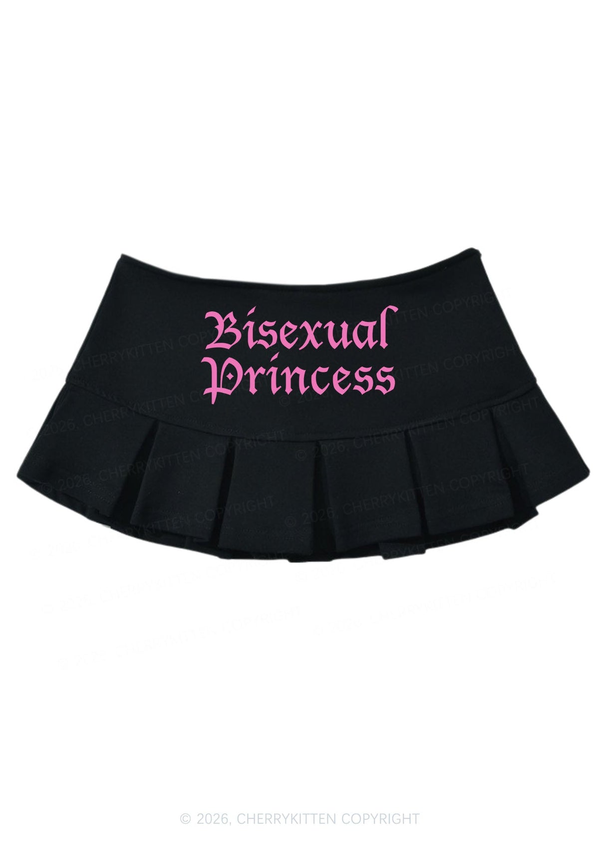 Bisexual Princess Pride Y2K Mini Pleated Skirts Cherrykitten