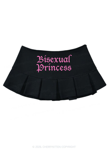 Bisexual Princess Pride Y2K Mini Pleated Skirts Cherrykitten
