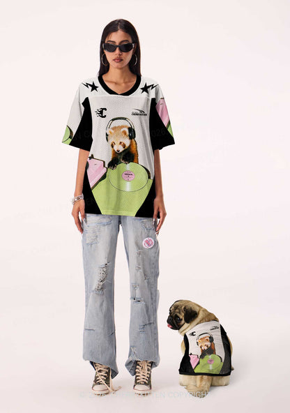 Red Panda DJ Y2K Pet Jersey Cherrykitten