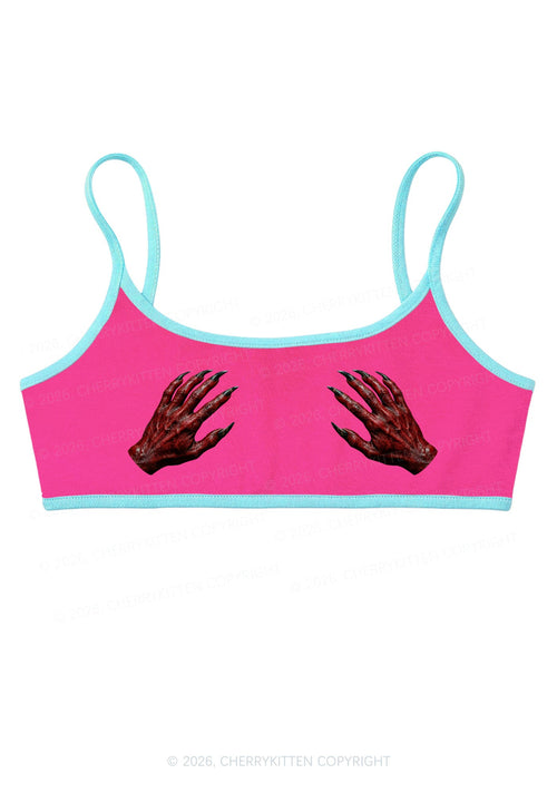 Halloween Satan Hands Y2K Super Crop Cami Cherrykitten