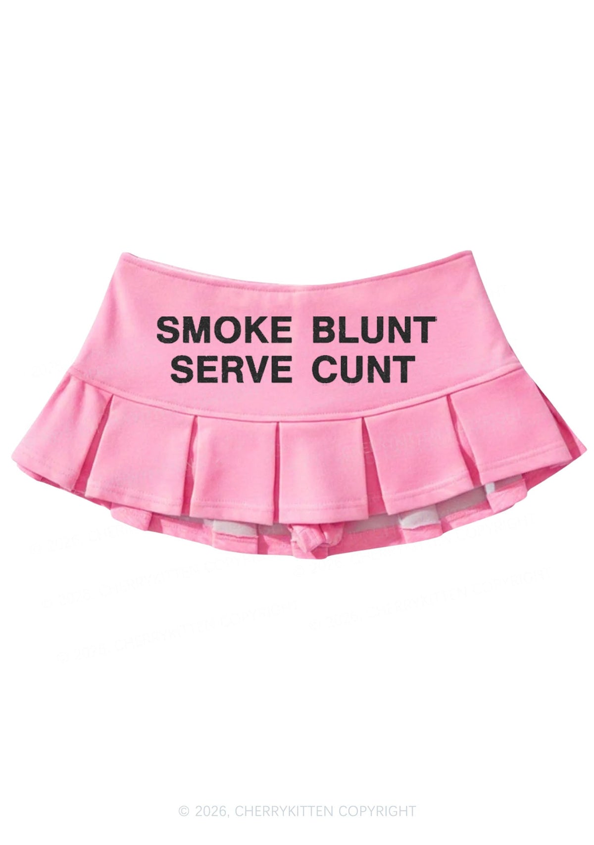 Smoke Blunt Y2K Mini Pleated Skirts Cherrykitten