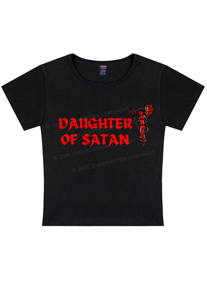 Halloween Daughter Of Satan Y2K Baby Tee Cherrykitten