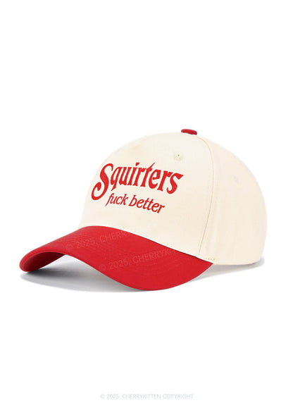 Embroidered Squirters Fxxk Better Y2K Color Block Baseball Cap Cherrykitten