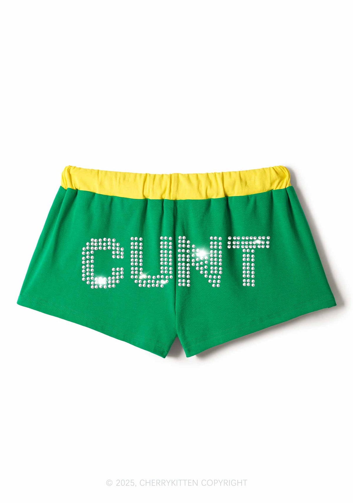 Rhinestone Cxxt Y2K Drawstring Mini Shorts Cherrykitten