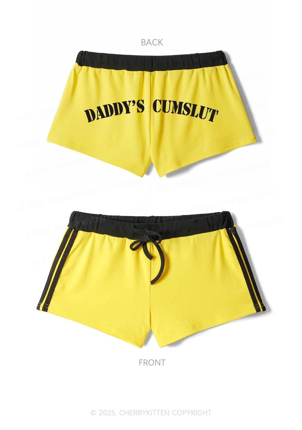 Daddys Cxmslxt Y2K Drawstring Mini Shorts Cherrykitten