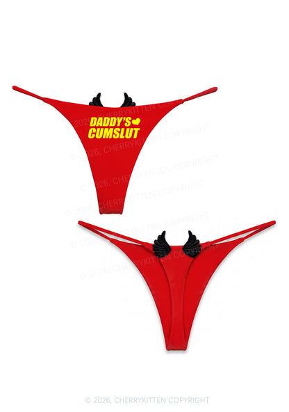 Daddys Slxt Y2K Goth Angel Wings Bikini String Thong Cherrykitten