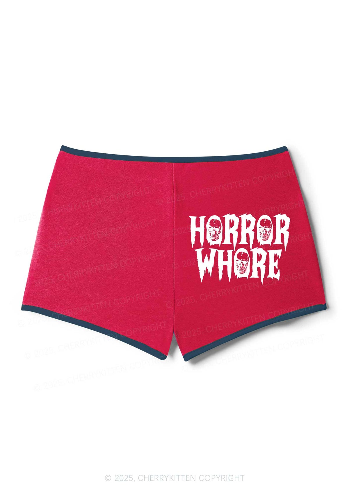 Horror Hore Skulls Y2K Booty Shorts Cherrykitten