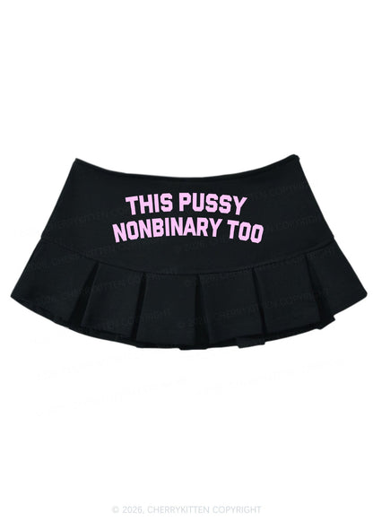 This Puxxy Nonbinary Too Pride Y2K Mini Pleated Skirts Cherrykitten