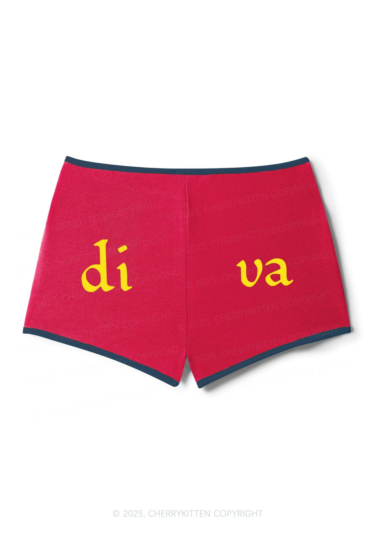 Di Va Y2K Contrast Mini Shorts Cherrykitten
