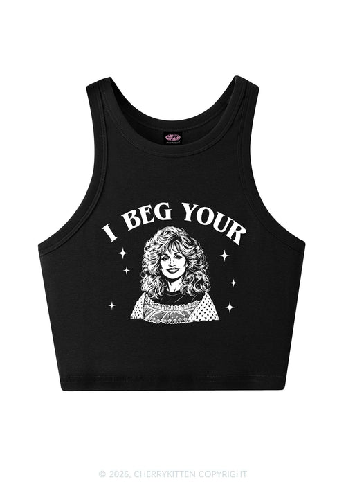 I Beg Your DP Y2K Crop Tank Top Cherrykitten