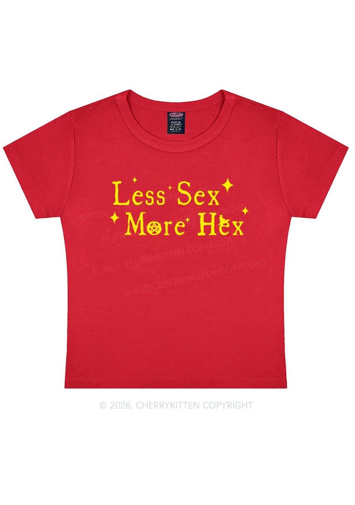Less Sx More Hex Y2K Baby Tee Cherrykitten