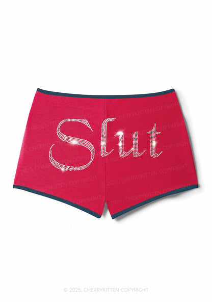 Rhinestone Slxt Y2K Booty Shorts Cherrykitten