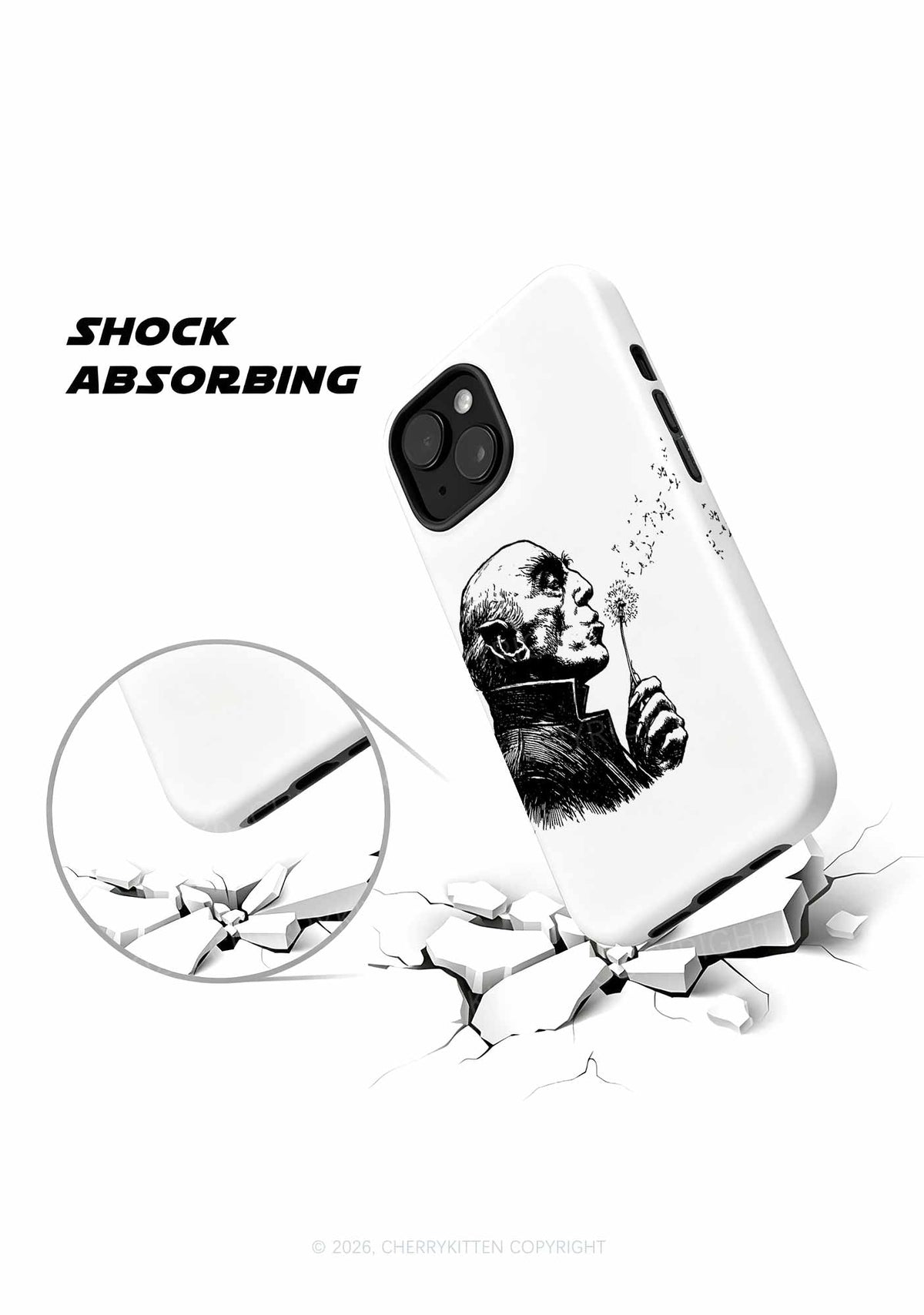 Halloween Vampire Blowing Dandelion Y2K Phone Case Cherrykitten