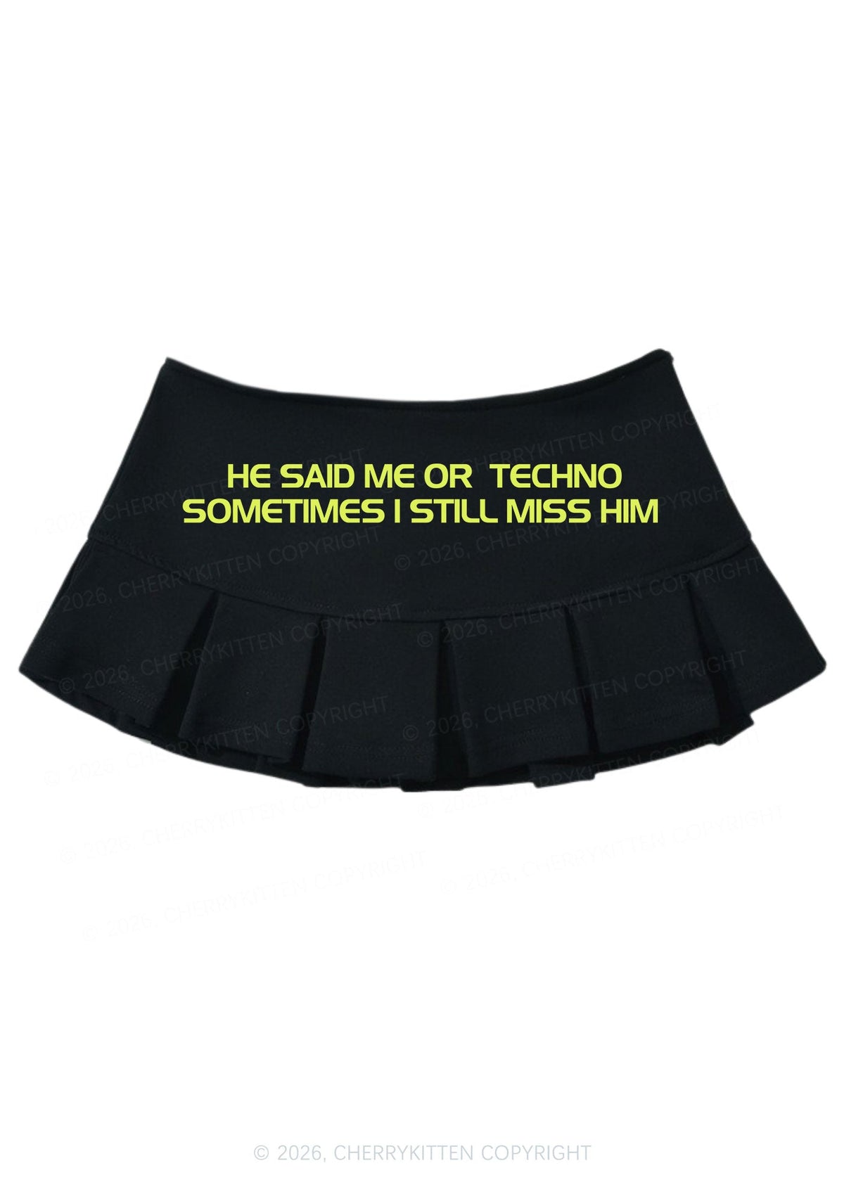 Me Or Techno Y2K Mini Pleated Skirts Cherrykitten