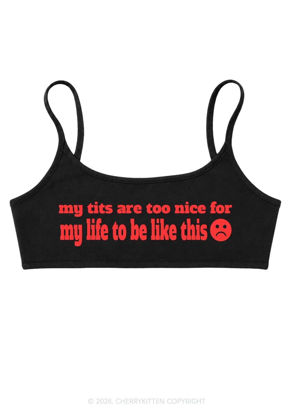 My Txts Are Too Nice Y2K Super Crop Cami Cherrykitten