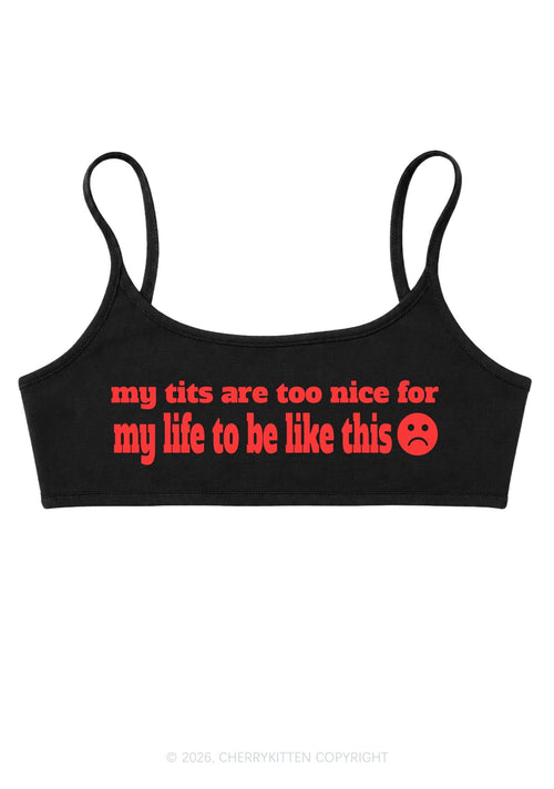 My Txts Are Too Nice Y2K Super Crop Cami Cherrykitten
