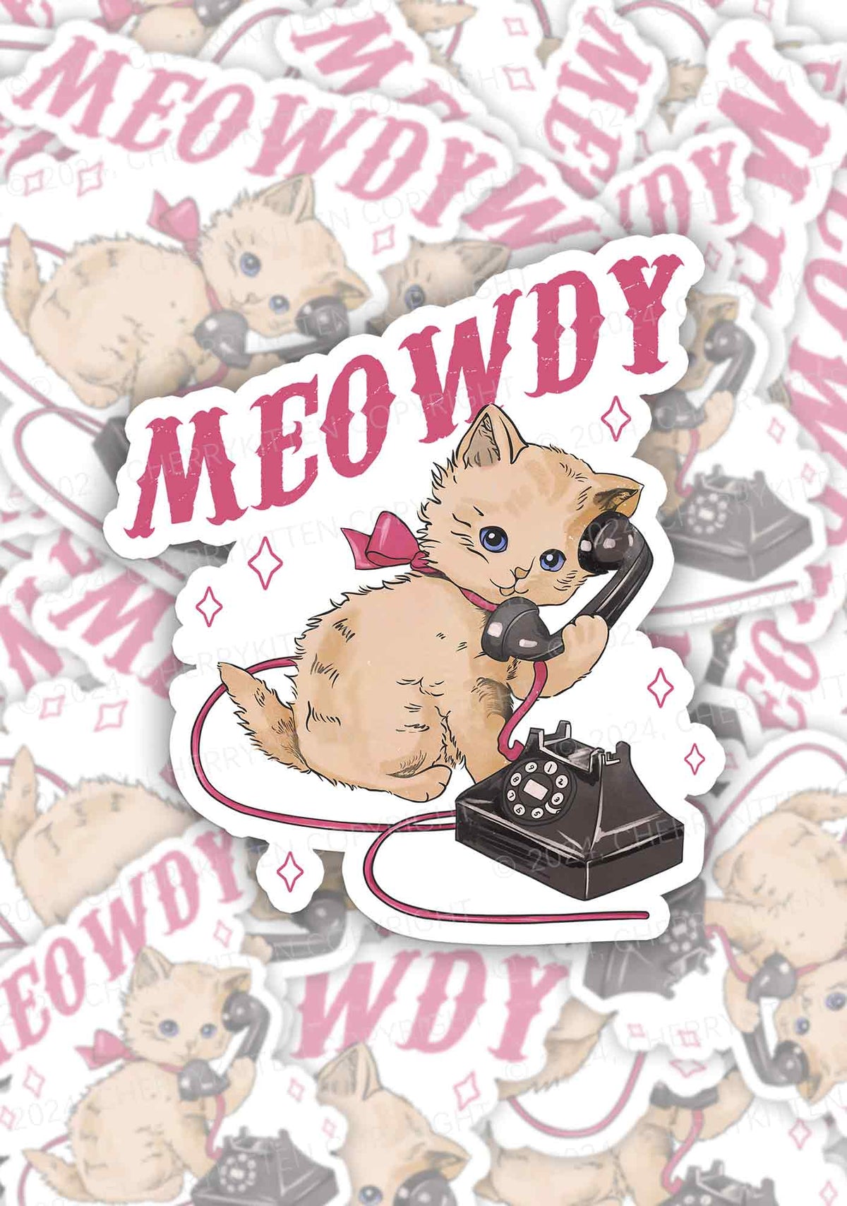 Cherrykitten Favorites Cat Y2K Stickers Pack Of 10