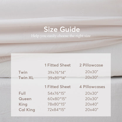 Kasentex Spring All Season Deep Pocket Fitted Sheet Set with Pillowcases, Room Decor, Graduation Gifts