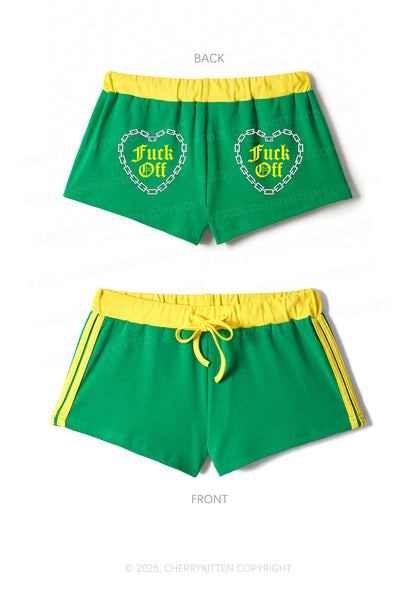 Fxxk Off Y2K Drawstring Mini Shorts Cherrykitten