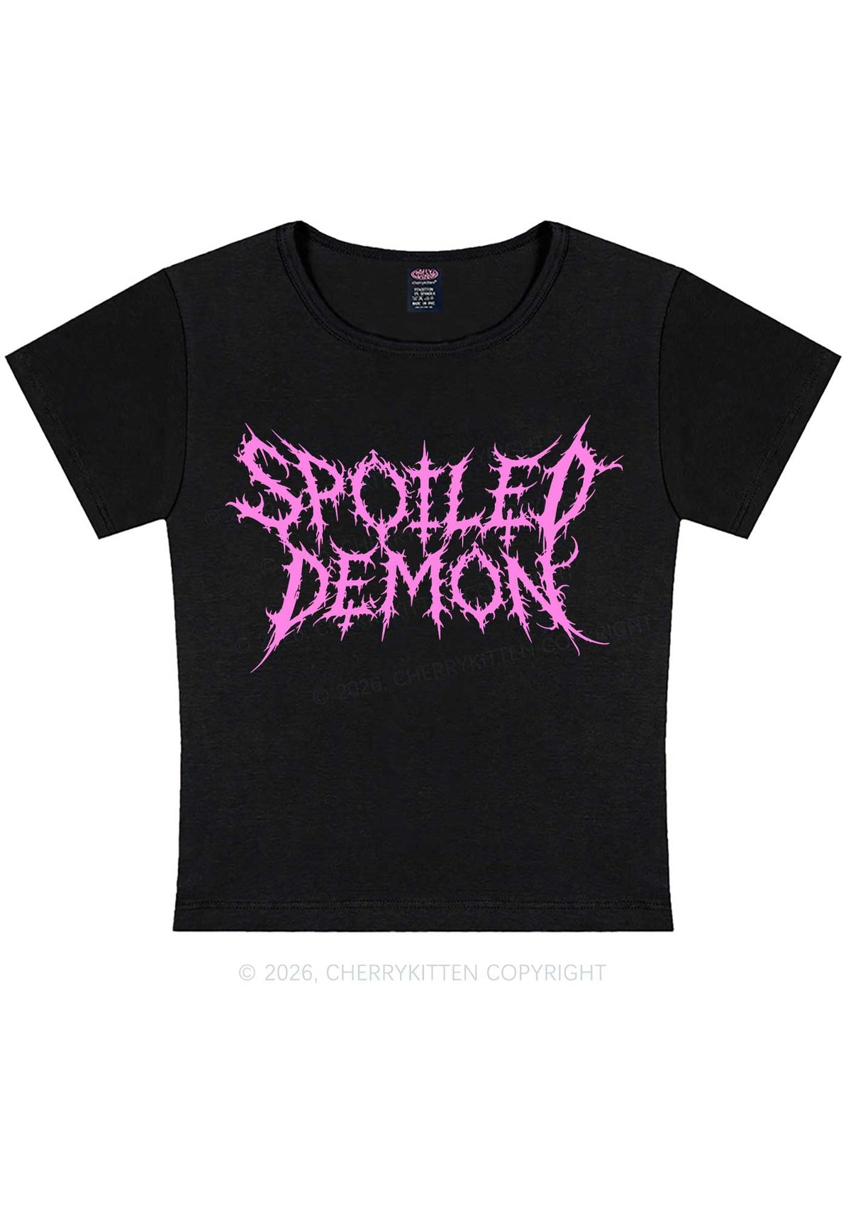 Halloween Spoiled Demon Y2K Baby Tee Cherrykitten