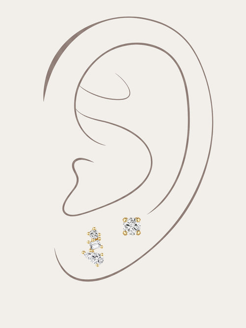KOSINER 14K Solid Gold Versatile 2-Piece Set