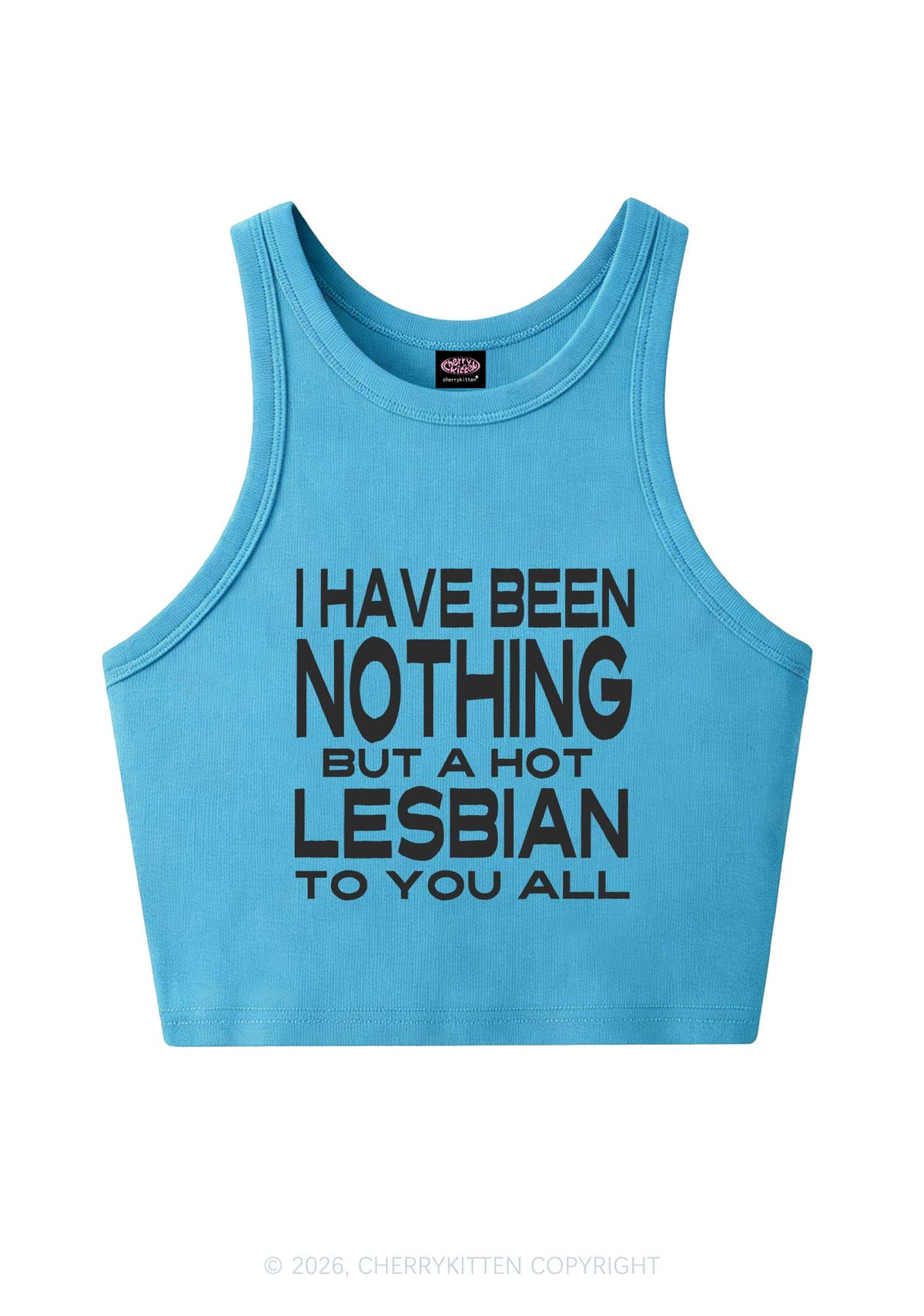 I Have Been A Hot Lesbian Pride Y2K Crop Tank Top Cherrykitten