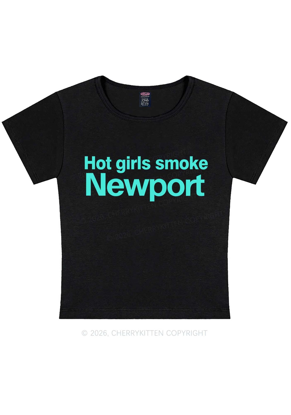 Hot Girls Smoke New Y2K Baby Tee Cherrykitten
