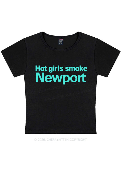 Hot Girls Smoke New Y2K Baby Tee Cherrykitten