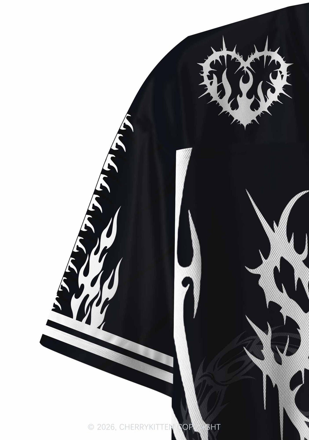 See You In Hell Y2K Crop Sport Jersey Shirts Cherrykitten