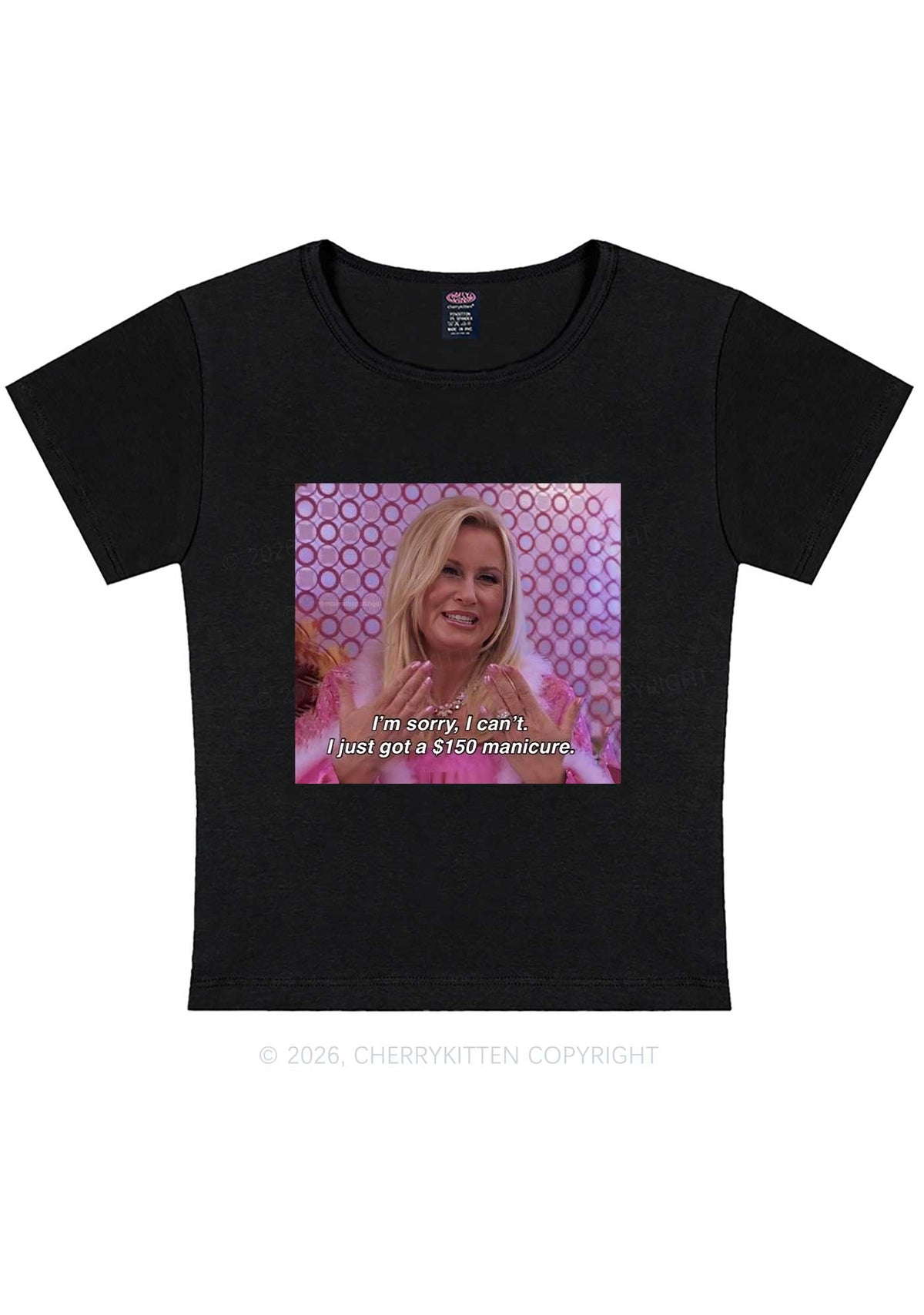I Just Got Manicure Y2K Baby Tee Cherrykitten