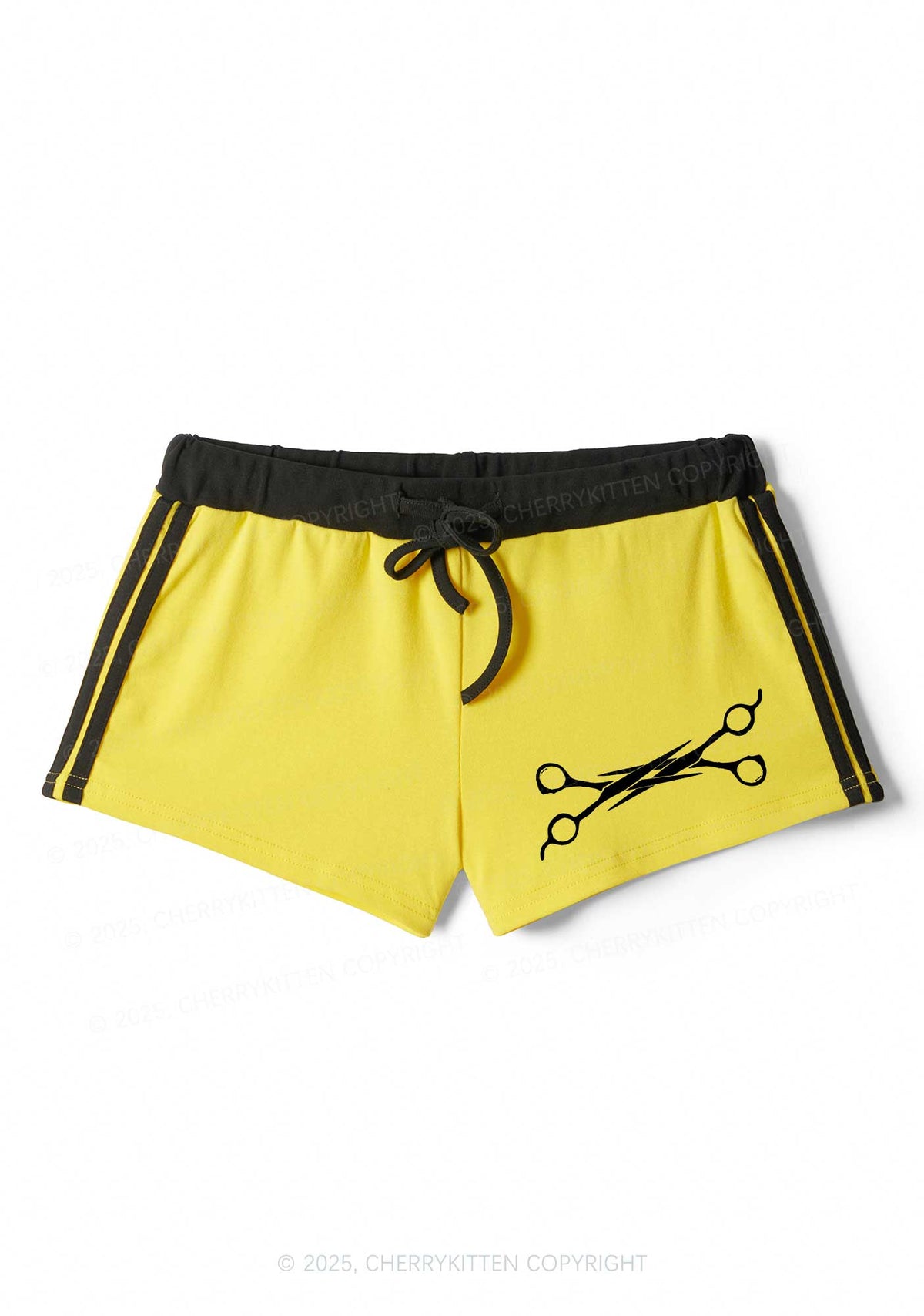 Pink Scissor Pride Y2K Drawstring Mini Shorts Cherrykitten