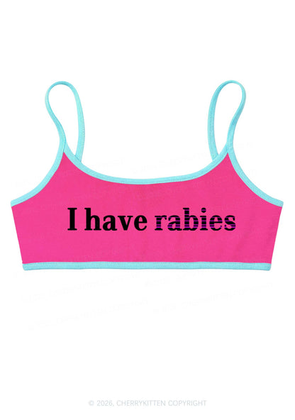 I Have Rabies Y2K Super Crop Cami Cherrykitten