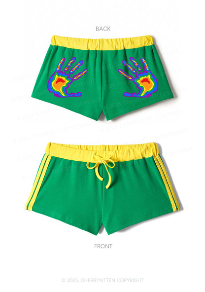 Thermal Hands Pride Y2K Drawstring Mini Shorts Cherrykitten