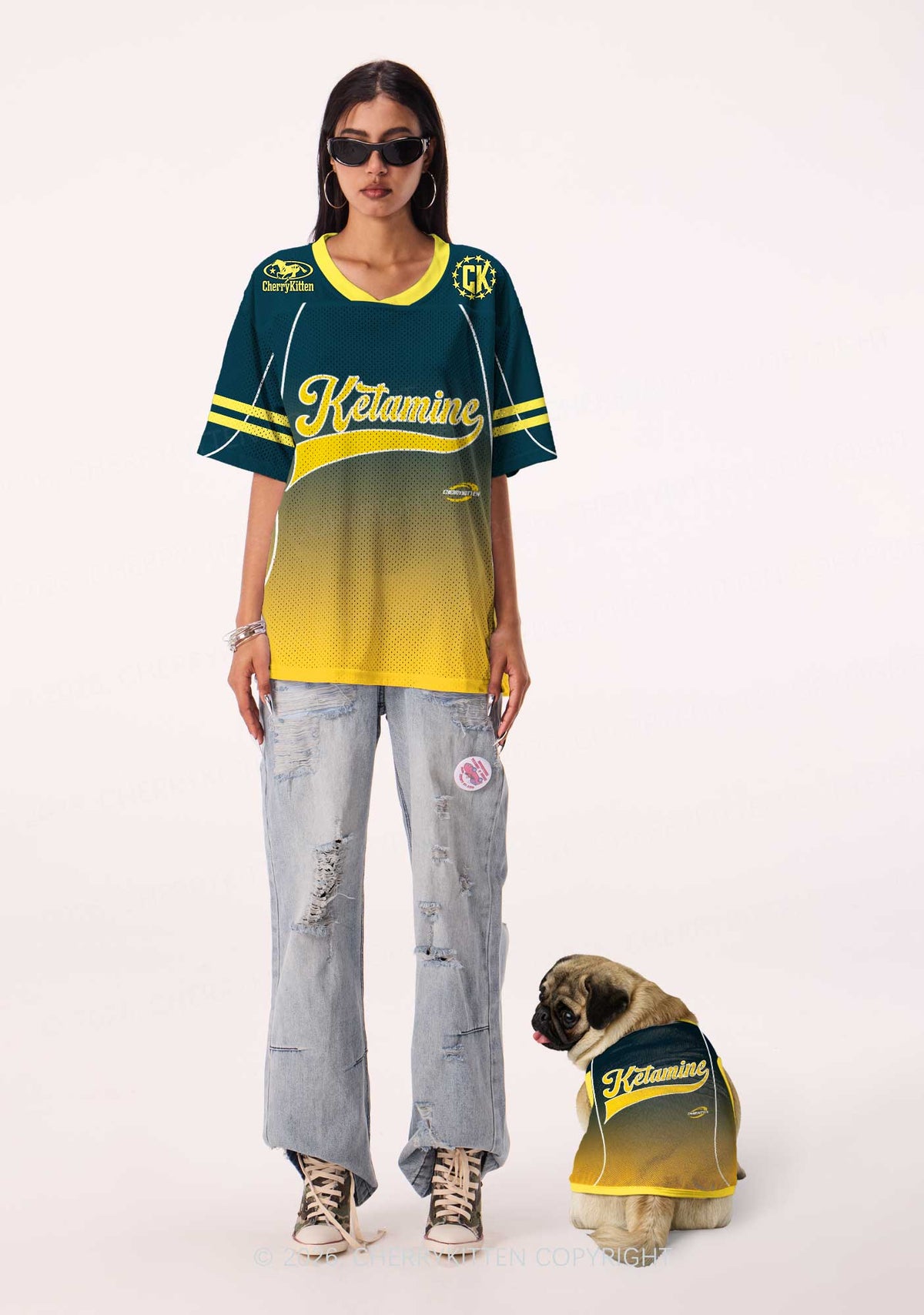 Ketamxxe Y2K Pet Jersey Cherrykitten