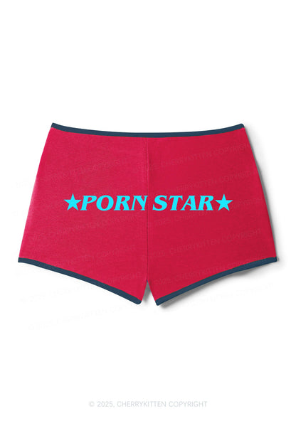 Pxrn Star Y2K Contrast Mini Shorts Cherrykitten