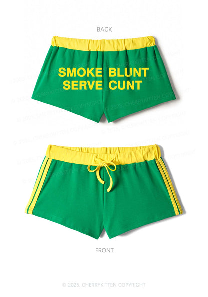 Smoke Blunt Y2K Drawstring Mini Shorts Cherrykitten